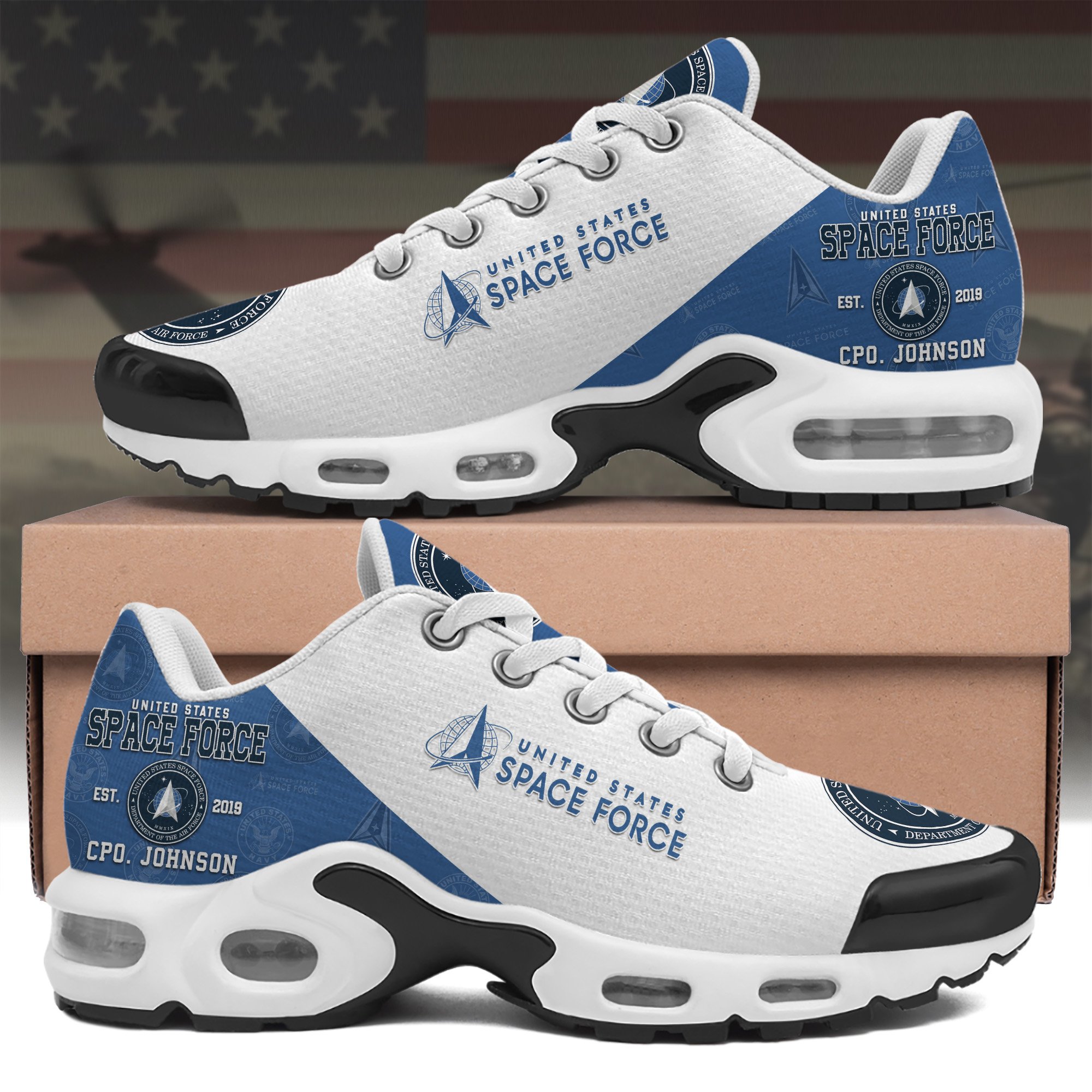 U.S. Space Force TN Shoes Custom Your Name, Military Shoes For Soldier, US Military Gifts ETRG-59803